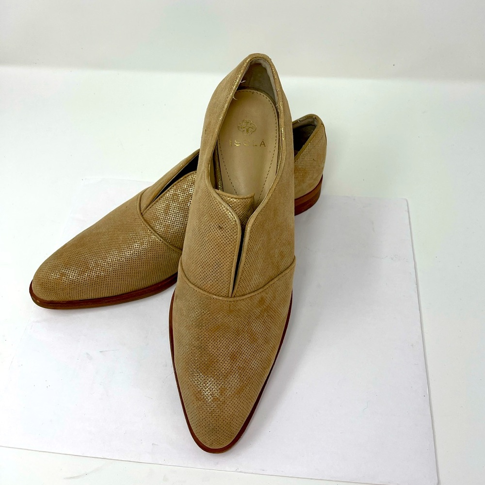 Isola Metallic Gold Leather Shoe W10